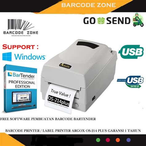 Jual BARCODE PRINTER LABEL PRINTER ARGOX OS 214 PLUS GARANSI 1 TAHUN