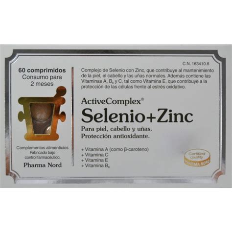 SELENIO ZINC ACTIVE COMPLEX 60 COMPRIMIDOS PHARMA NORD Farmacia