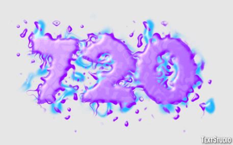 720 Text Effect and Logo Design Number