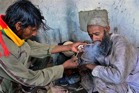 Drug Addicts Taking Ice Drug Near Railway Station