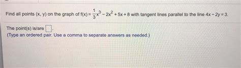 Solved Find All Points X Y On The Graph Of F X 3x2 2x