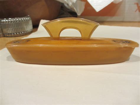 Vintage Butterscotch Swirl Bakelite Art Deco BRUSH EBay