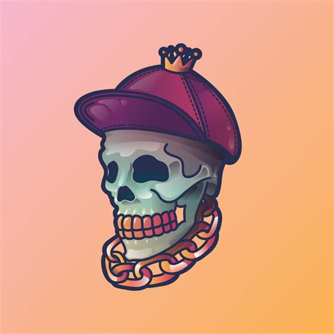 Gradient Graffiti Skull 7023333 Vector Art At Vecteezy