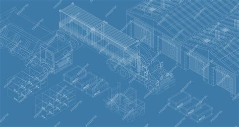 Premium Vector Contemporary Sketch Of Warehouse