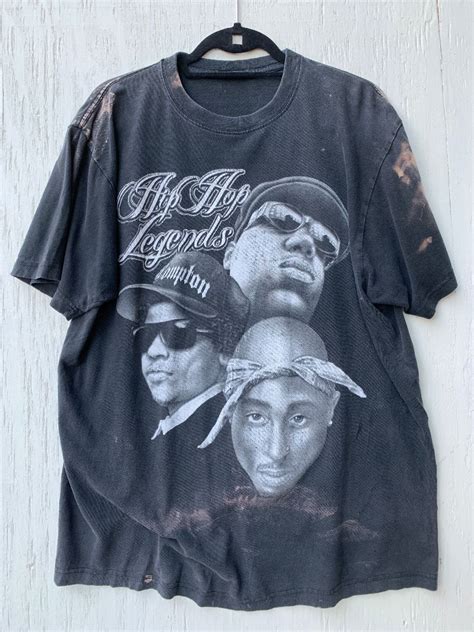 Tshirt Hiphop Legends Biggie Eazy E Tupac Perfectly Distressed