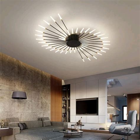 Menton Integrated Led Swirl Matt Black Semi Flush Ceiling Fitting Artofit