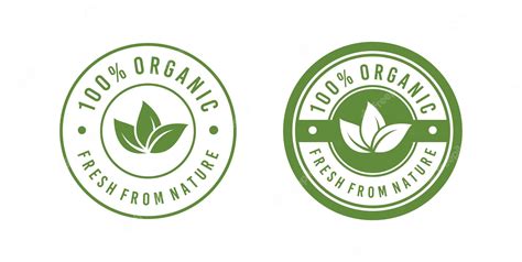 Premium Vector Organic Food Natural Label Sticker Logo Design Template