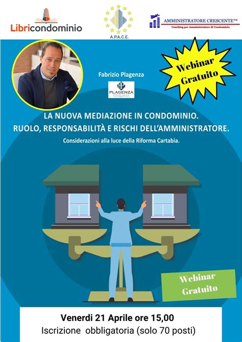 Mediazione in condominio tra rischi e opportunità Webinar gratuito