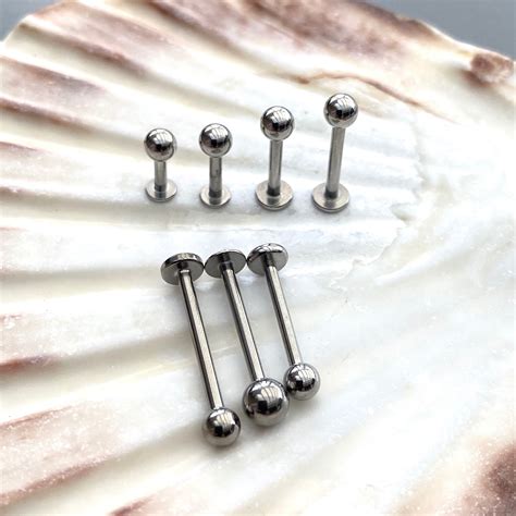 316L Surgical Steel Plain Labret Stud Labret Earrings 1 6 X Etsy