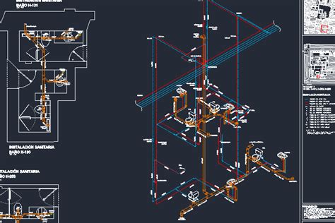 Isométrico hidráulico Descargar en DWG