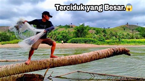 JALA IKAN DI SUNGAI INI SEBENTAR SAJA DAPAT IKAN BESAR BESAR