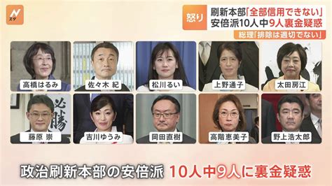 「何の説得力もない」政治刷新本部に怒りや呆れの声 安倍派10人中9人に裏金疑惑 Tbs News Dig