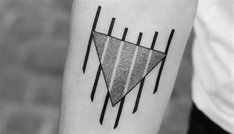 Triangle with Line Tattoo Meaning & Symbolism (Equilateral)