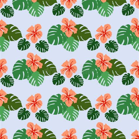 Feuilles Sans Couture Tropicales De Monstera De Mod Le Fleurs