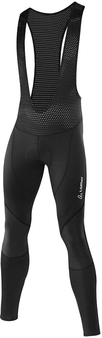 L Ffler M Bike Bib Tights Evo Ws Elastic Thermo Bib Trousers Black Ab