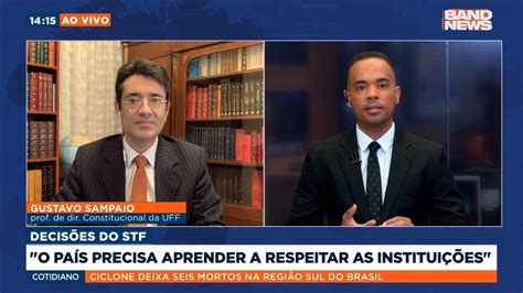 Prof Gustavo Sampaio Na Bandnews Tv Em Jornal Tarde