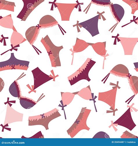 Seamless Lingerie Pattern Stock Vector Illustration Of Lady 20494487