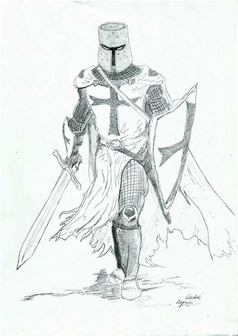 Templar Knights Drawing