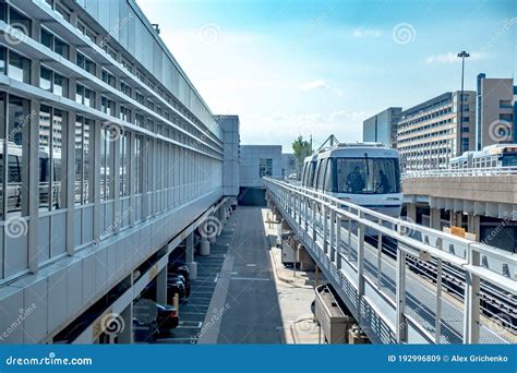 Monorail Shuttle Structure at Minneapolis Airport Stock Image - Image ...