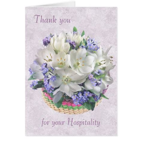 Thank you.Hospitality Card. Crocuses,forget-me-not | Zazzle