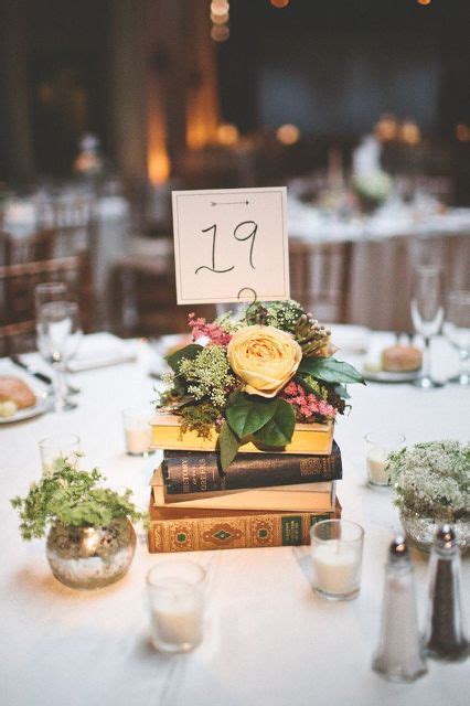 48 Simple And Cute Book Wedding Centerpieces Weddingomania