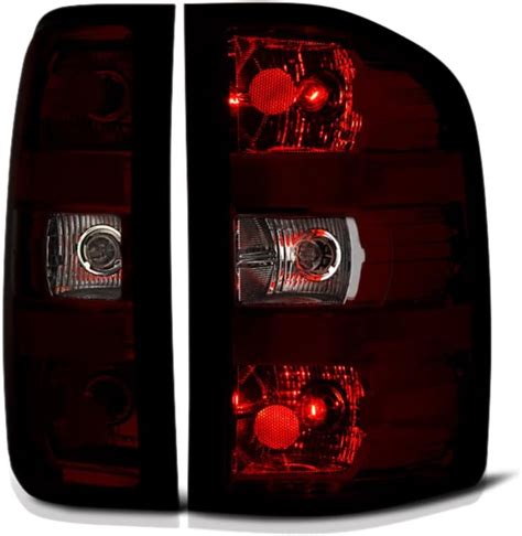 Vipmotoz Smoke Red Lens Tail Light Lamp Assembly For 2007 2013 Chevy Silverado 1500