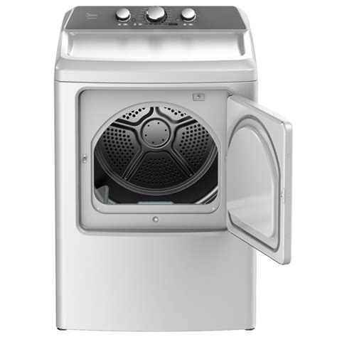 Midea White 67 Cu Ft Large Capacity Electric Dryer Reversible Door