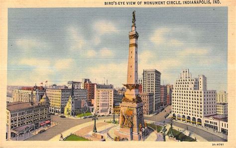 Bird's Eye View of Monument Circle Indianapolis, IN | Birds eye view ...