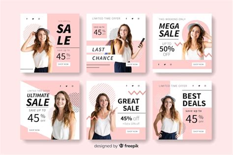 Free Vector | Banner templates for instagram posts