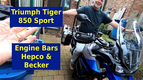 Triumph Tiger Sport Hepco Becker Lower Crash Bars Youtube