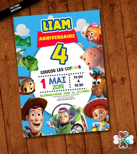 Invitacion De Toy Story Invitacion Digital Fiesta De Toy Etsy