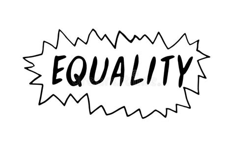 Equality Vector Lettering Doodle Handwritten On Theme Of Antiracism