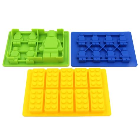 3pcsset 100 Foodgrade Silicone Lego Mold Lego Cake Mold Lego Robots