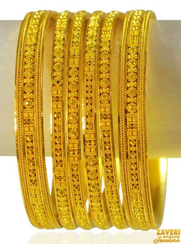 22k Gold Bangles Set Of 6 Asba67990 Us 7091 22 Karat Gold