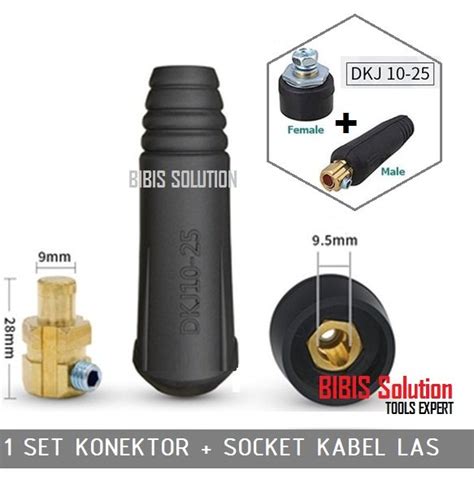 Jual TERMURAH Soket Konektor Kabel Mesin Las 1 Set Cable Socket