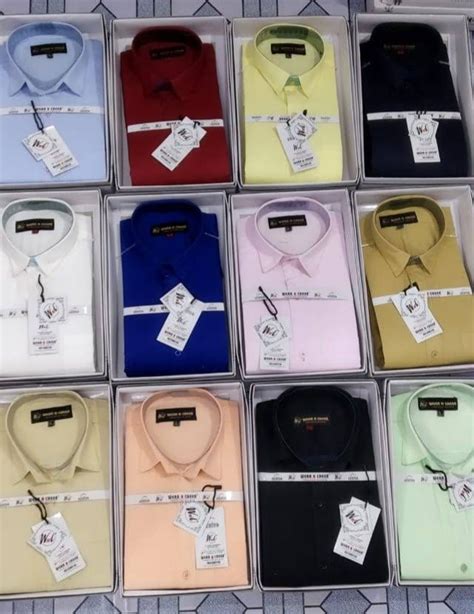 Collar Neck Mens Plain Cotton Shirt Size M L At Rs 325 In Mangalore