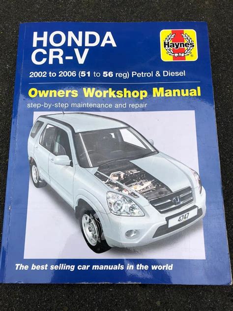 Honda CRV Haynes Manual In Fordingbridge Hampshire Gumtree