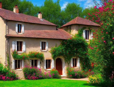 Big French Provincial Style House Background House Home French