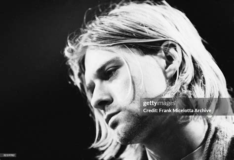 American Singer And Guitarist Kurt Cobain Performs With His Group