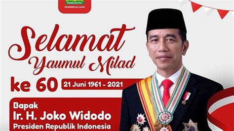 Jokowi Ulang Tahun Ke 60 Hari Ini Berikut Daftar 4 Presiden Ri Yang