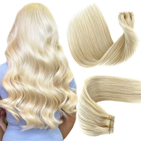 Amazon Blonde Sew In Hair Extensions Real Human Hair 60