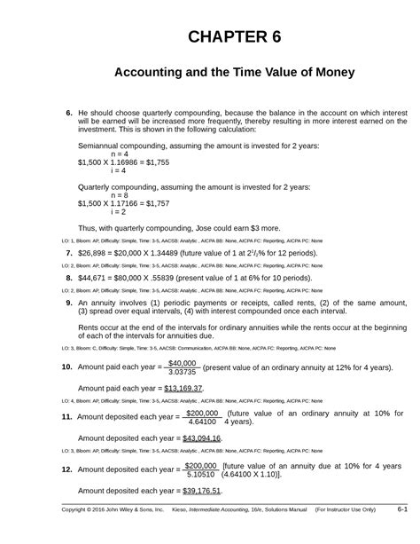 Chapter 6 Homework Chapter 6 Accounting And The Time Value Of Money 6 He Should Choose