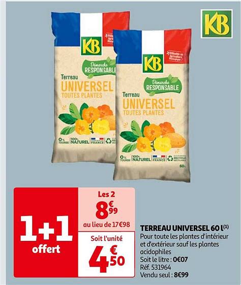 Promo Terreau Universel L Chez Auchan Icatalogue Fr