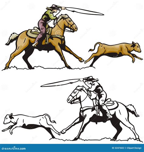 Roping Cartoons Illustrations Vector Stock Images Pictures To