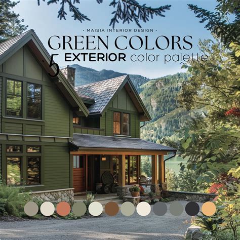 Green EXTERIOR House Paint Exterior Color Scheme Paint Color Sherwin