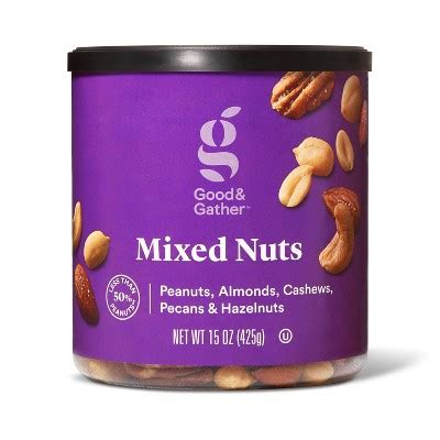 Mixed Nuts - Peanuts, Almonds, Cashews, Peacans & Hazelnuts - 15oz ...