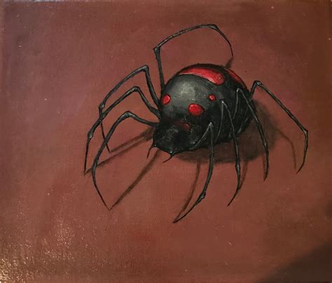 Black Widow Spider Painting