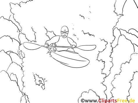 Kayak illustration Sport à imprimer Sport coloriages dessin