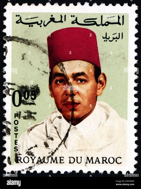 Morocco Circa A Stamp Printed In Morocco Shows Hassan Ii King