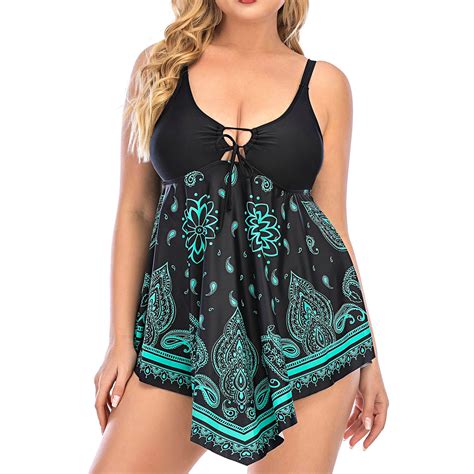 Traje De Ba O Dividido De Talla Grande Para Mujer Traje De Ba O Bikini Conjunto Traje De Dos